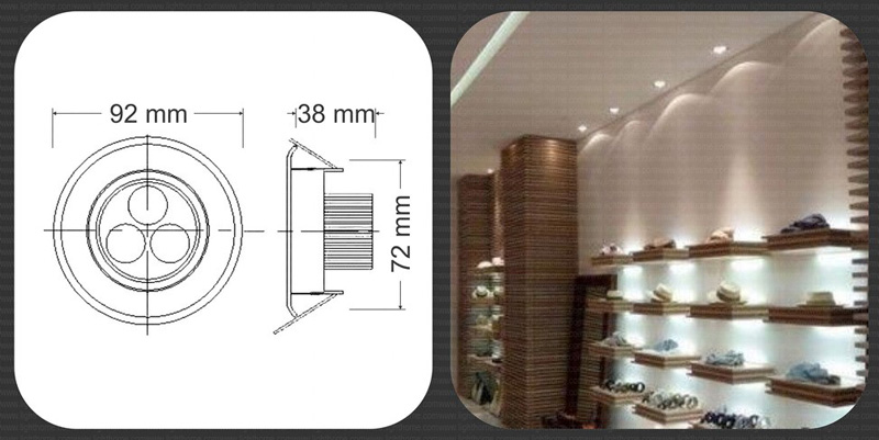 چراغ هالوژن 3 وات توکارLED مدل fec-l519