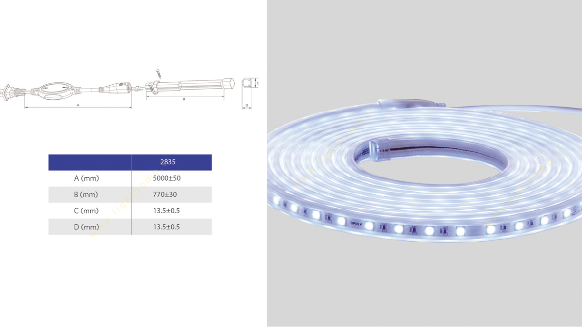 ریسه نواری 3.5 وات RGB اپل مدل LED-HV-STRIP-5050-3.5W