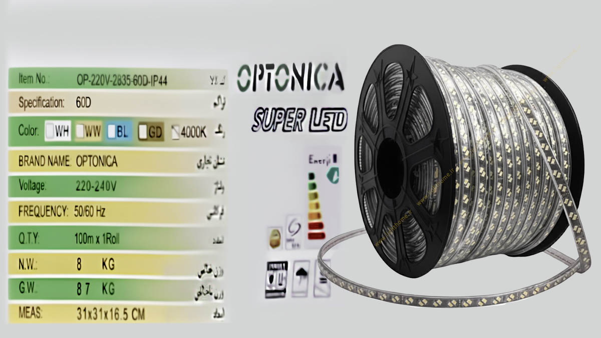 ریسه شلنگی 5 وات اپتونیکا مدل OP-2835-60D