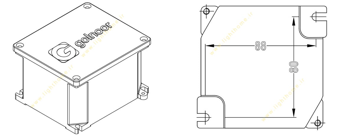 جعبه تقسیم صنعتی گلنور مدل GIJB-301