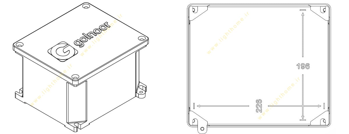 جعبه تقسیم صنعتی گلنور مدل GIJB-303