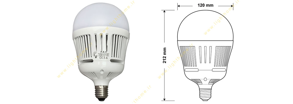 لامپ 36 وات ال ای دی SMD سرپیچ e27