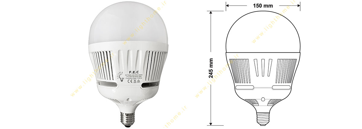 لامپ ال ای دی 48 وات SMD فاین الکتریک