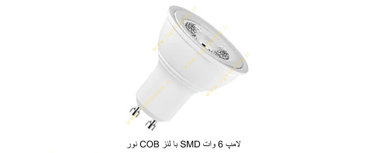 لامپ 6 وات SMD با لنز COB ولتاژ 220-240 نور