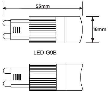 لامپ ال ای دی لوستری 2 وات nvc مدل LED-G9B
