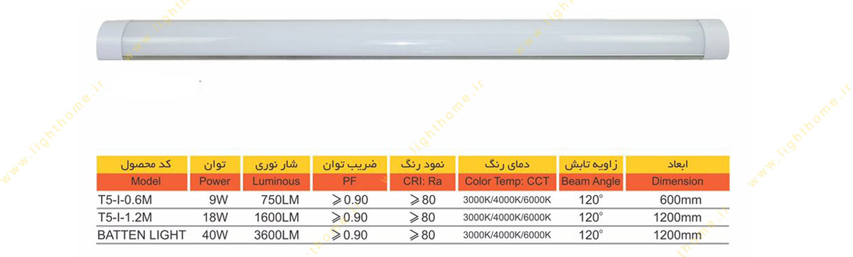 مهتابی T5 بدنه 9 وات T5