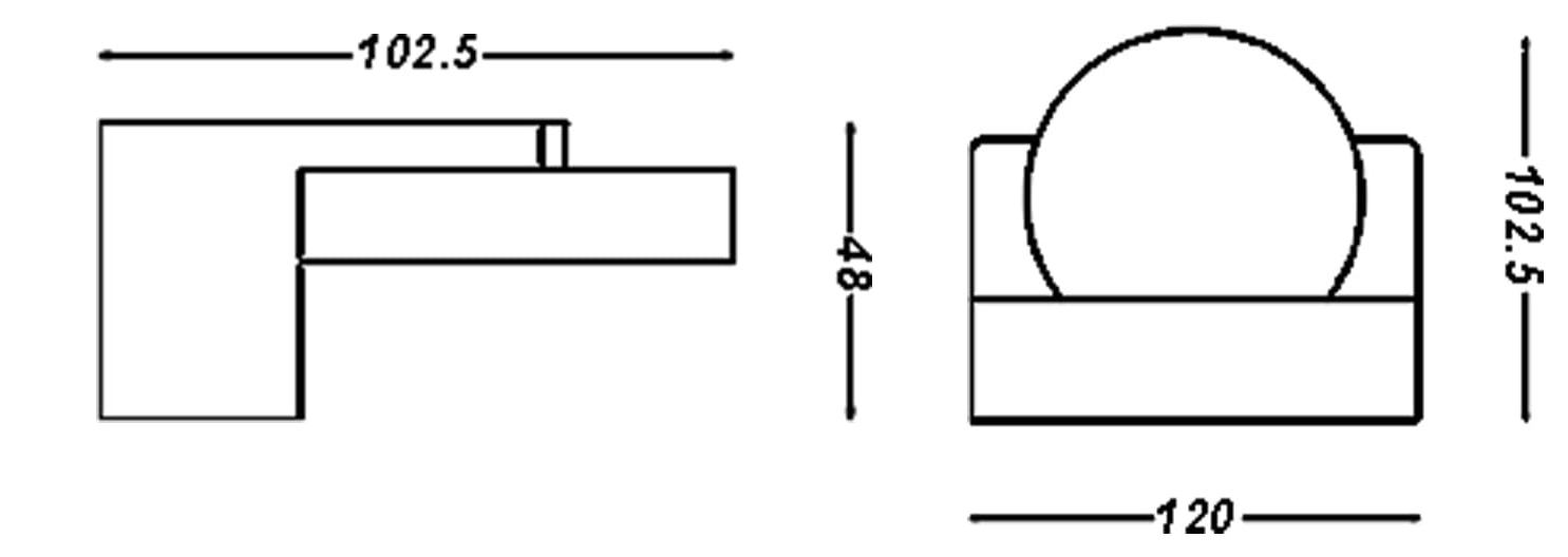 چراغ دیواری 5 وات تک شعله هورسان مدل C195