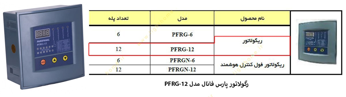 رگولاتور 12 پله پارس فانال مدل PFRG-12