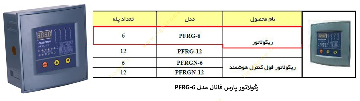 رگولاتور 6 پله پارس فانال مدل PFRG-6