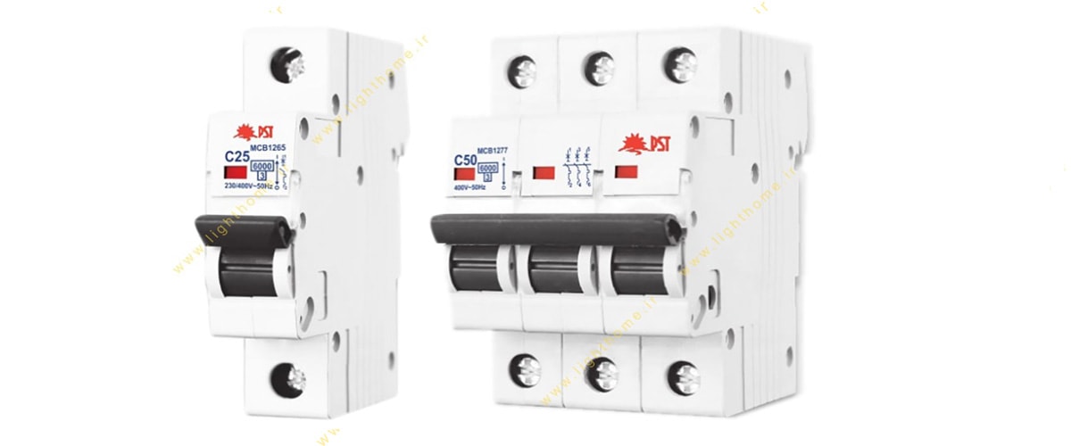 کلید مینیاتوری 50 آمپر سه پل 6KA پارس شعاع توس تیپ C