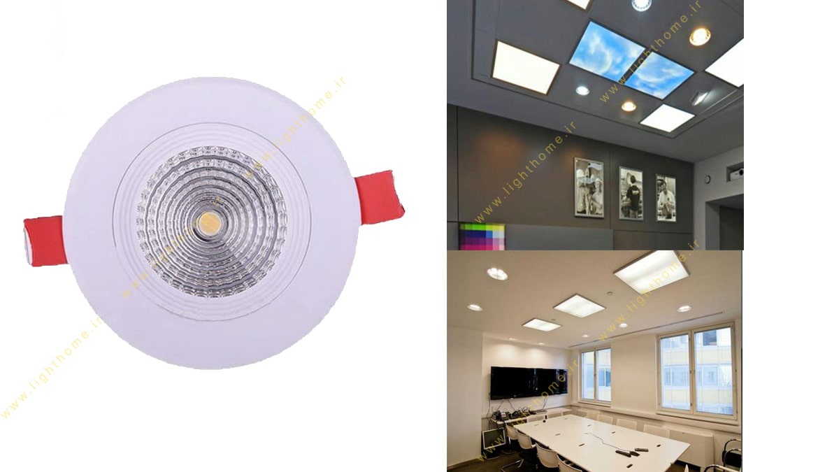 چراغ پنلی SMD توکار 9 وات لنز دار افراتاب مدل AF-DAP-9W-ADJ