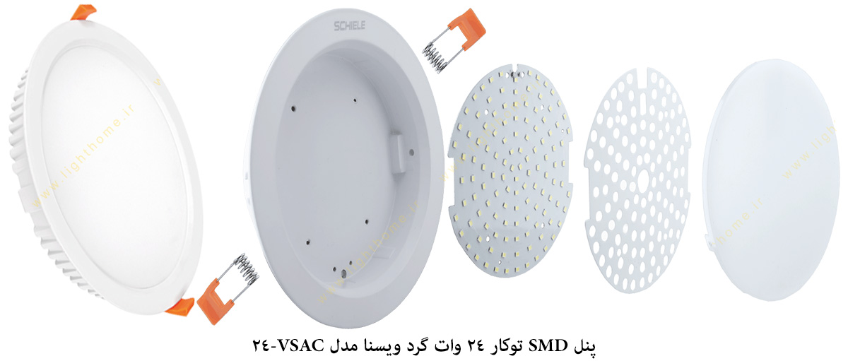 پنل SMD توکار 24 وات گرد ویسنا مدل VSAC-24W