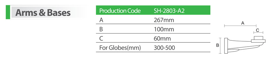 پایه پارکی دیواری شعاع مدل sh-2803-a2 - پایه پارکی دیواری شعاع مدل SH-2803-A2