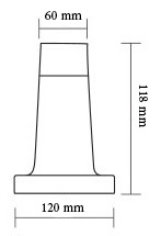 پایه حباب سردری شعاع مدل sh-2802-a1 - پایه چراغ پارکی شعاع مدل sh-2802-a1