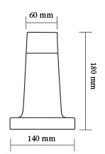 پایه حباب سردری شعاع مدل sh-2802-a2 - پایه چراغ پارکی شعاع مدل shoa-2802-a2