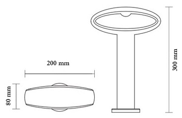 چراغ باغی و باغچه ای 9 وات LED شعاع مدل SH-15501