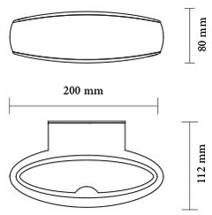 چراغ دیواری ال ای دی 9 وات شعاع مدل sh-15504