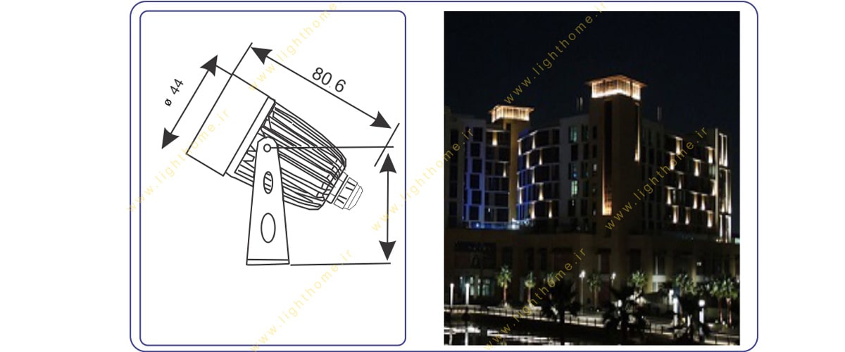 پروژکتور 9 وات سی او بی SPN مدل 7401