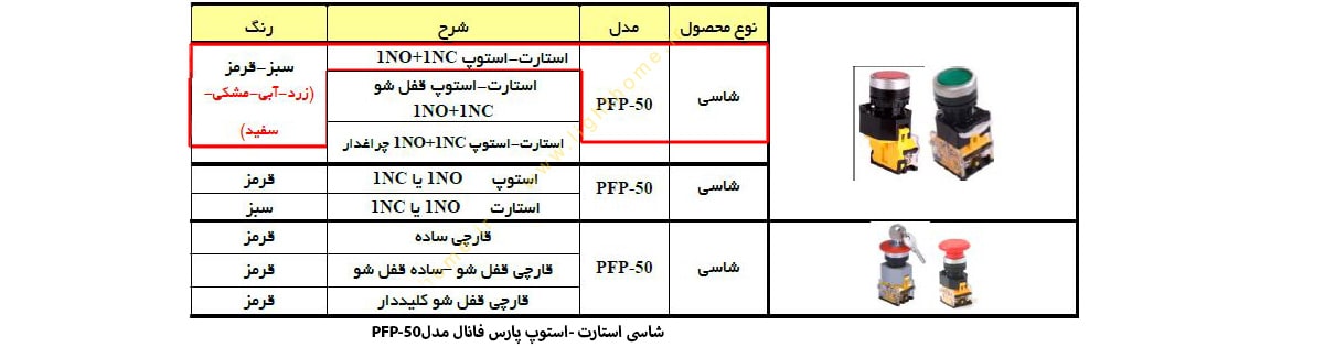 شاسی استارت-استوپ پارس فانال مدل PFP-50