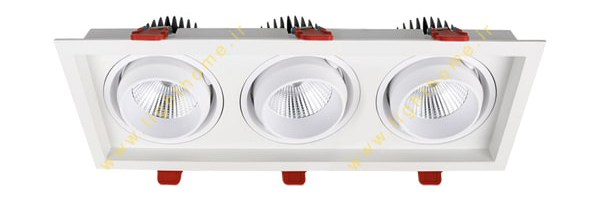 چراغ فروشگاهی سقفی توکار 15×3 وات EDC
