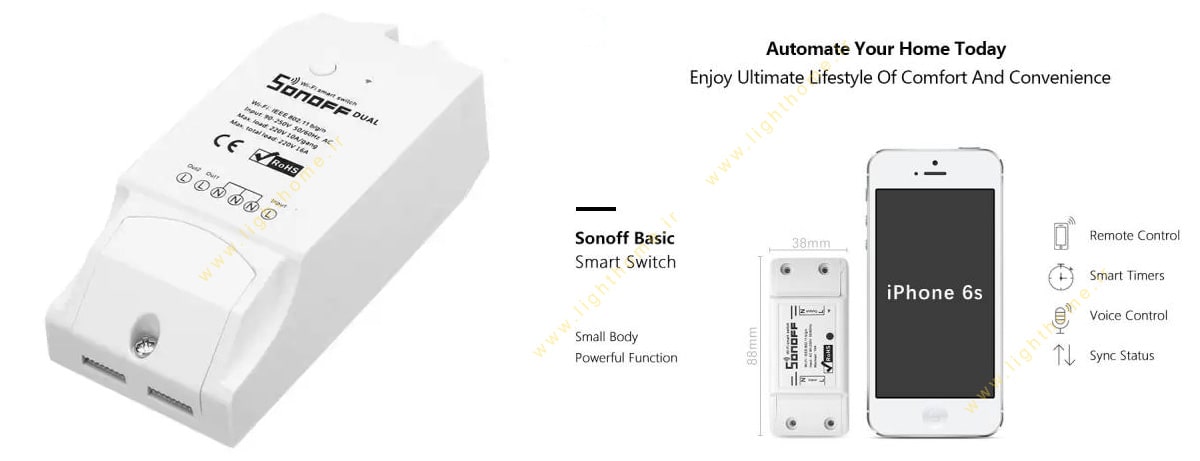 سوئیچ دو کانال هوشمند SONOFF مدل DUAL