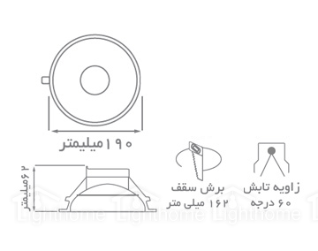 چراغ COB توکار NVC مدل NLED9025