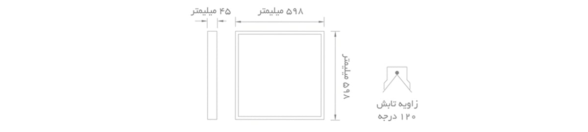 پنل ال ای دی 60×60 سانت NVC مدل 4024CL