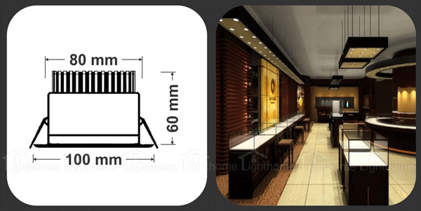 چراغ COB توکار فاین مدل FEC-203-7W