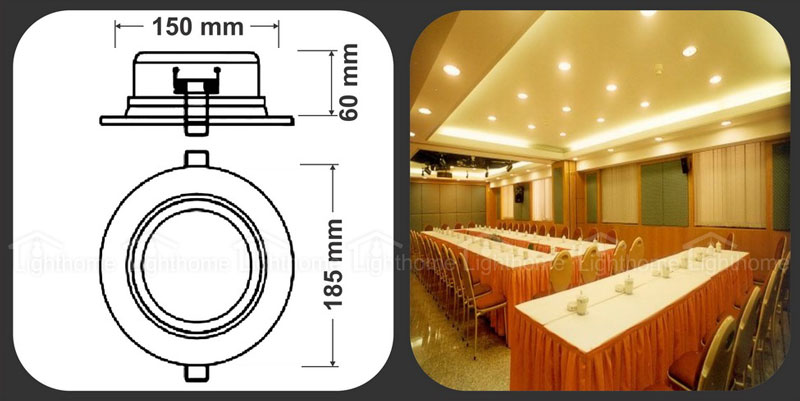 چراغ SMD توکار فاین مدل FEC-2150