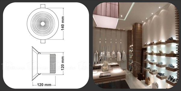 چراغ COB توکار فاین مدل FEC-7120-25W