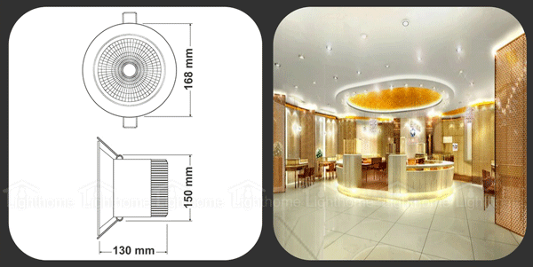 چراغ COB توکار فاین مدل FEC-7145-35W