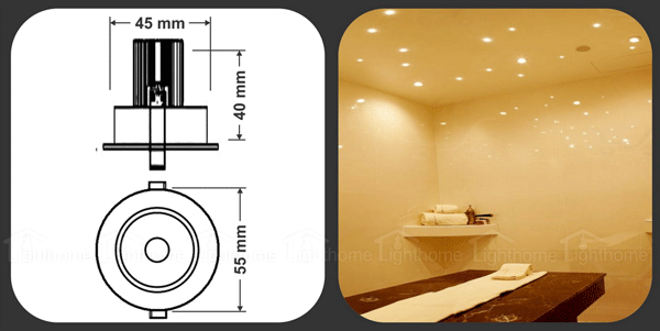 چراغ COB گرد توکار فاین مدل FEC-3W