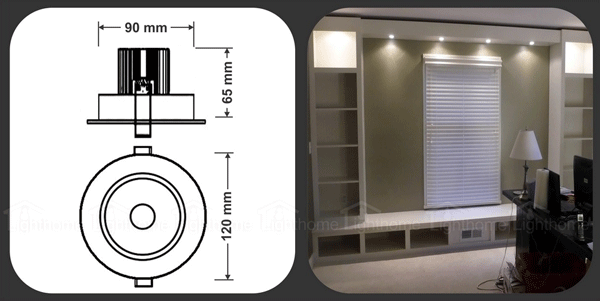 چراغ COB توکار فاین مدل FEC-9W