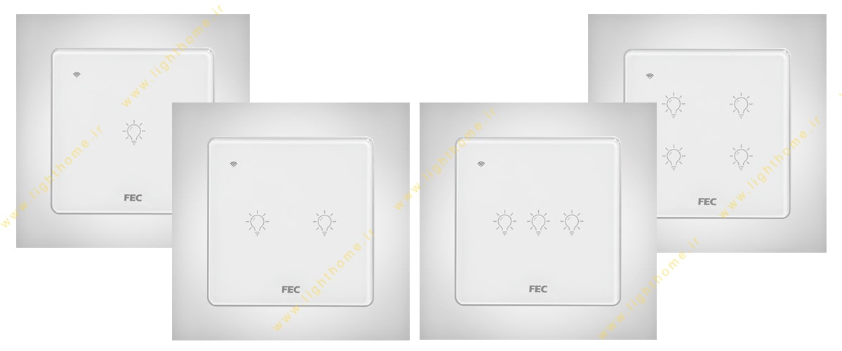 کلید لمسی وای فای fec کلید تاچ هوشمند fec