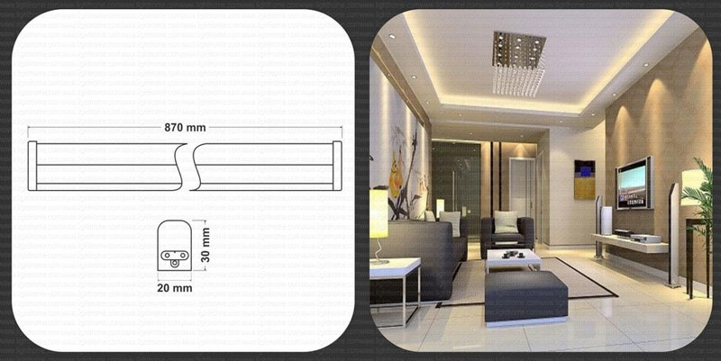 چراغ زیرکابینت 14 وات ال ای دی مدل FEC-14W-T5