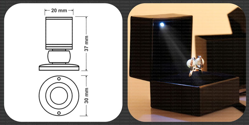 چراغ ویترینی 3 وات مدل FEC-3W-C