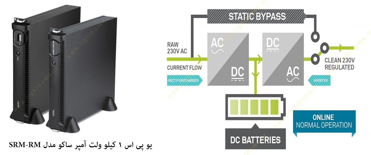 یو پی اس 1 کیلو ولت آمپر ساکو مدل SRM-RM