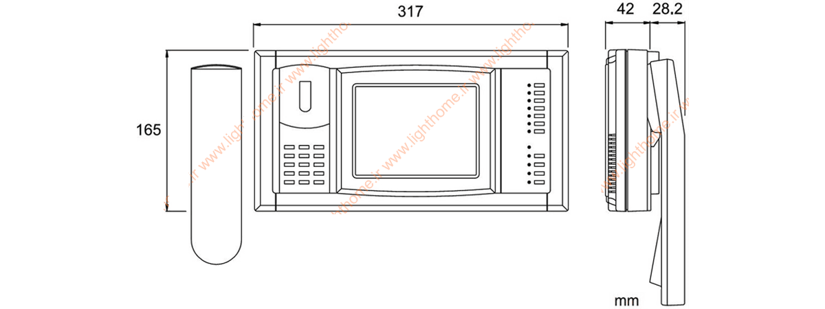 نمایشگر رنگی درون منزلی Commax