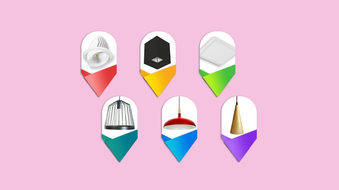 variety-of-ceiling-lights معرفی انواع چراغ سقفی