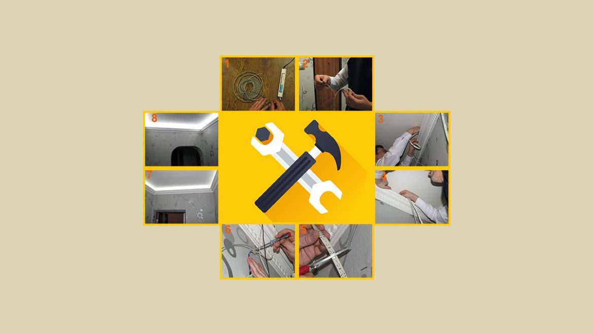 led-strip-light-installation ویژگی ها و نصب ریسه ال ای دی نواری