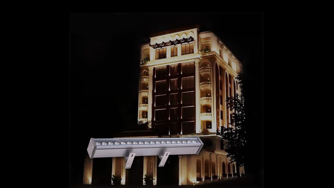 wall-washer-facade-lighting نورپردازی نمای ساختمان با وال واشر