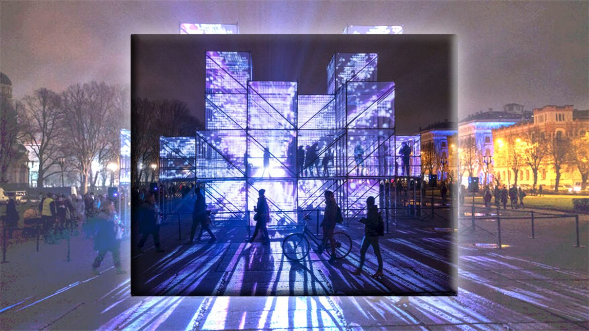 lighting-the-glass-facade-of-the-building نورپردازی نمای شیشه ای ساختمان