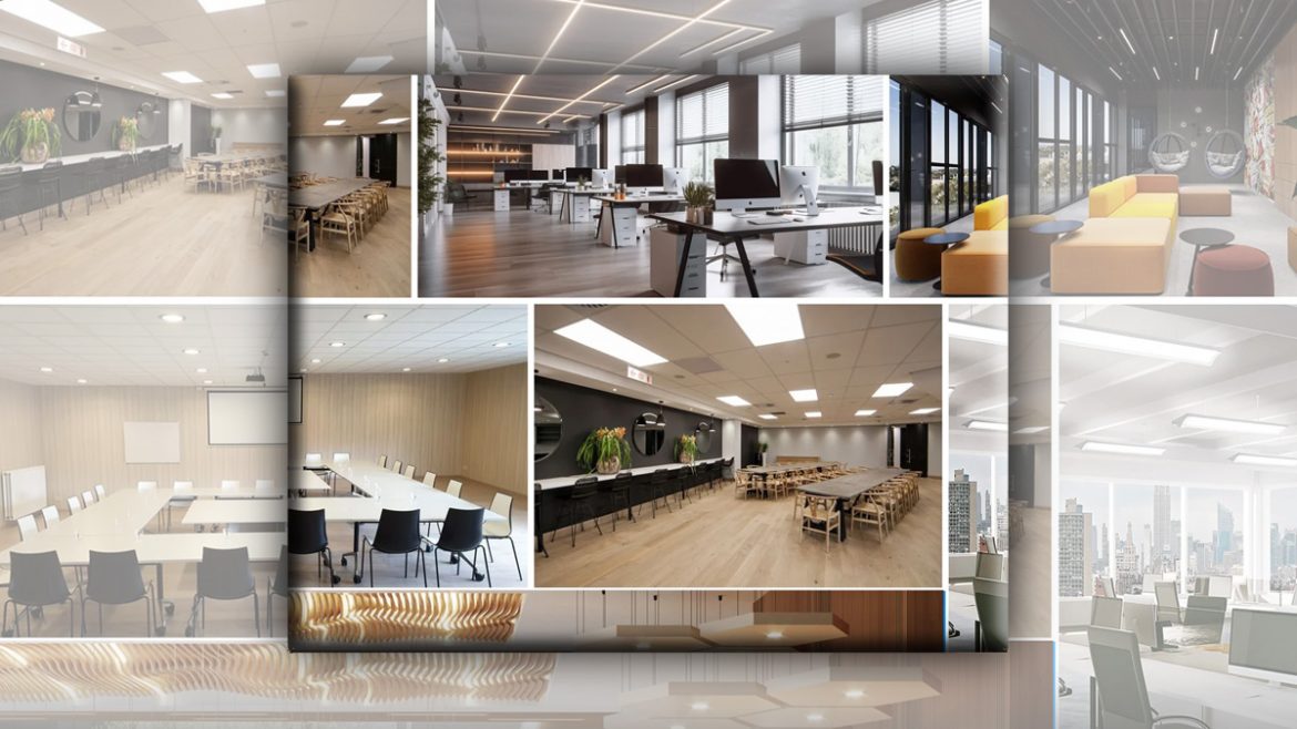 ceiling-office-lights راهنمای انتخاب چراغ سقفی اداری